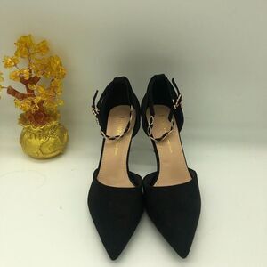 Eastanna Pointy Toe Ankle Strappy Pumps Mid Heels Sandals